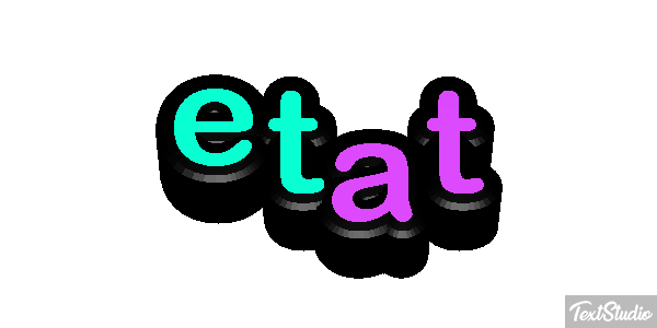 état Effet de texte