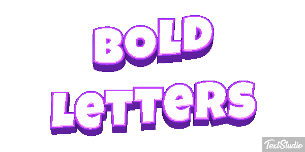 Bold Letters Effetto testo
