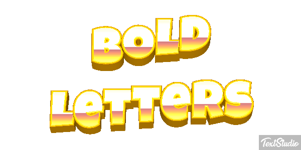 Bold Letters Effetto testo
