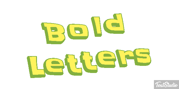Bold Letters Effetto testo
