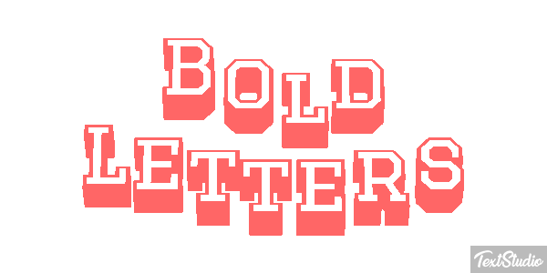 Bold Letters Effetto testo