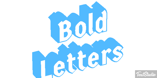 Bold Letters Effetto testo