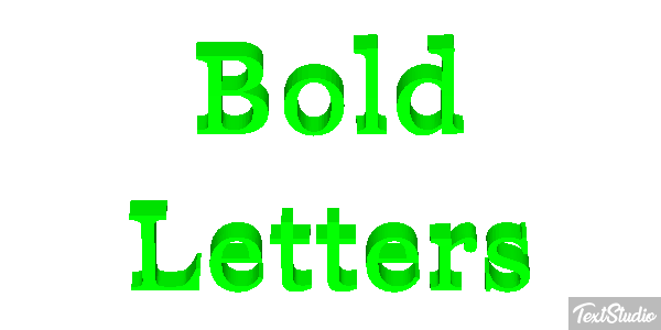 Bold Letters Effetto testo