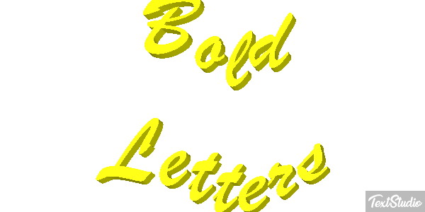 Bold Letters Effetto testo