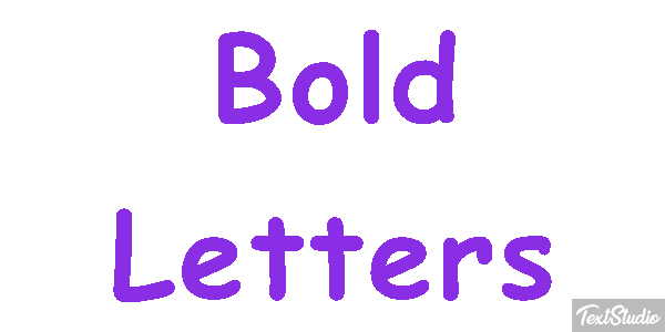 Bold Letters Effetto testo