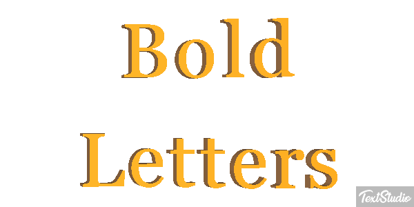 Bold Letters Effetto testo