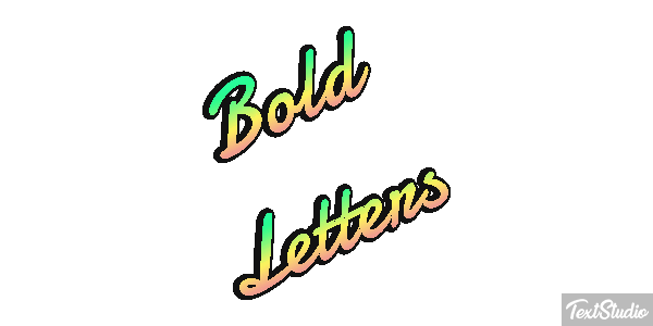 Bold Letters Effetto testo