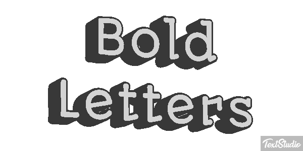Bold Letters Effetto testo