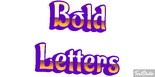 Bold Letters Effetto testo