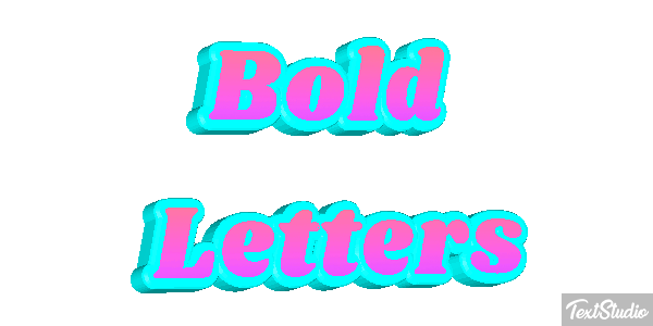 Bold Letters Effetto testo