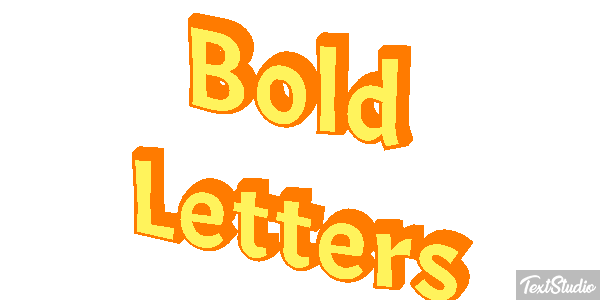 Bold Letters Effetto testo