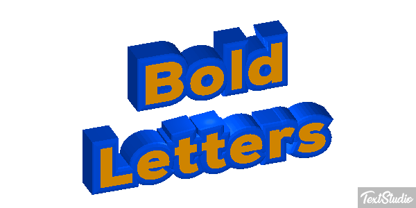Bold Letters Effetto testo