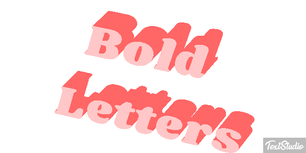 Bold Letters Effetto testo