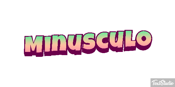 Minúsculo Effetto testo