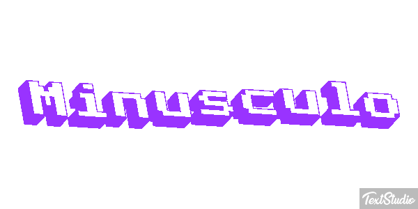 Minúsculo Effetto testo
