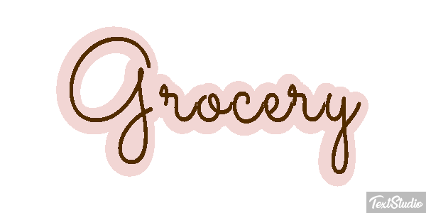 Grocery Efeito do texto