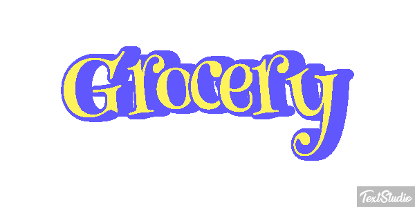 Grocery Efeito do texto