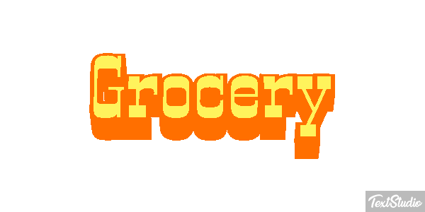 Grocery Efeito do texto