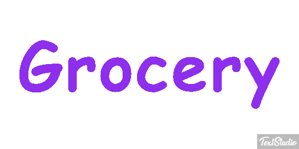 Grocery Efeito do texto