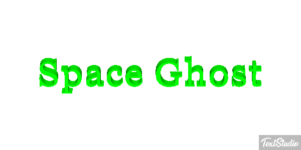 Space Ghost Text effect