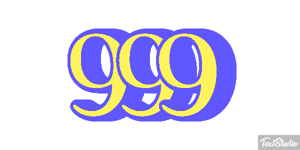 999 Efecto de texto