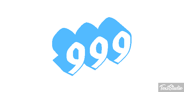 999 Efecto de texto