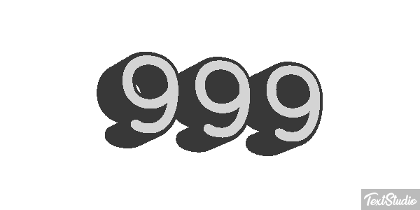 999 Efecto de texto