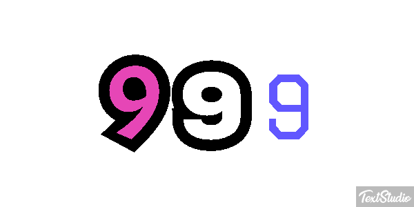 999 Efecto de texto