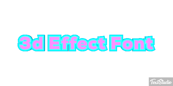 3d Effect Font Texteffekt