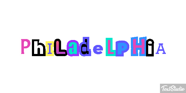 Philadelphia テキスト効果
