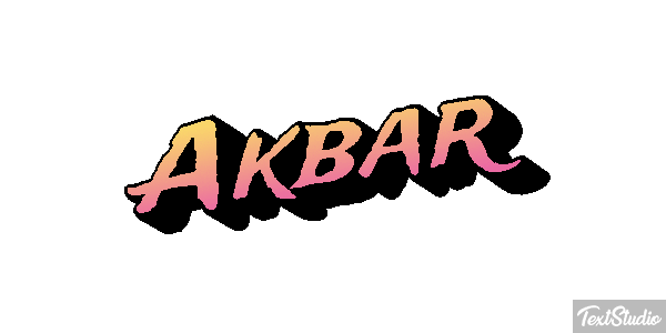 Akbar Tekst effect