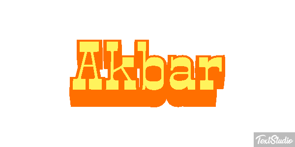 Akbar Tekst effect