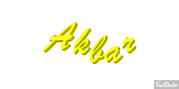 Akbar Tekst effect
