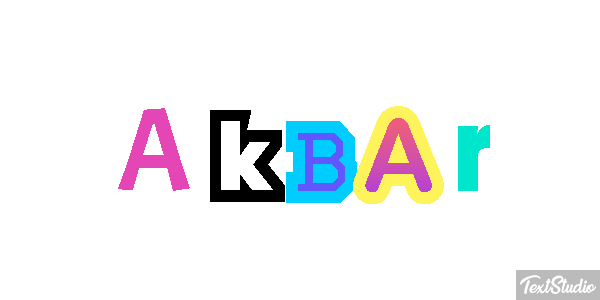 Akbar Tekst effect