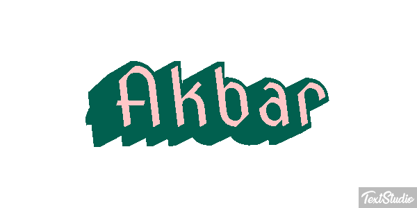 Akbar Tekst effect