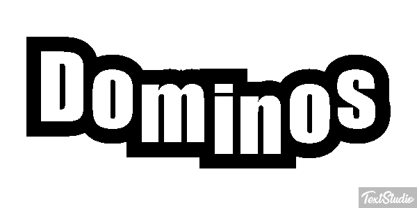 Dominos Efecto de texto