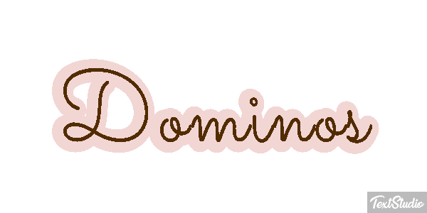 Dominos Efecto de texto