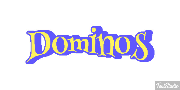 Dominos Efecto de texto