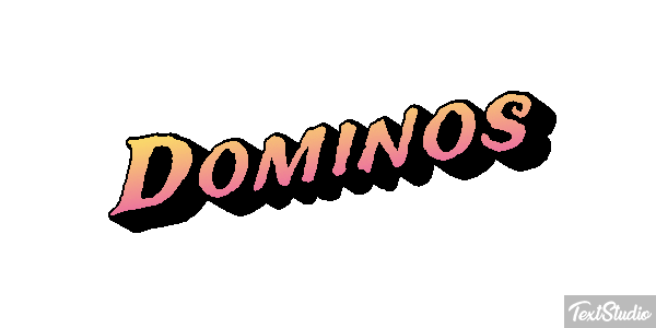 Dominos Efecto de texto