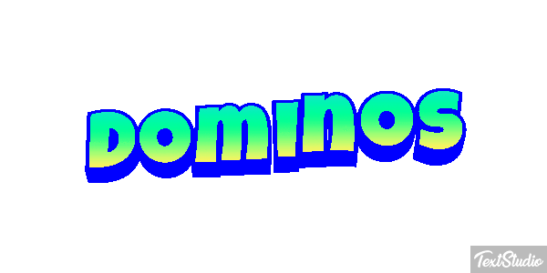 Dominos Efecto de texto