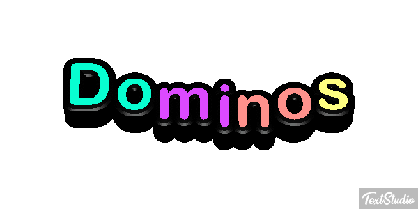 Dominos Efecto de texto