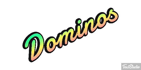 Dominos Efecto de texto