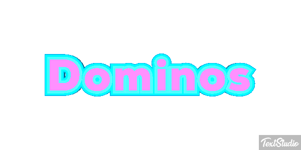 Dominos Efecto de texto
