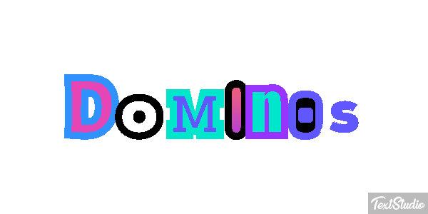 Dominos Efecto de texto
