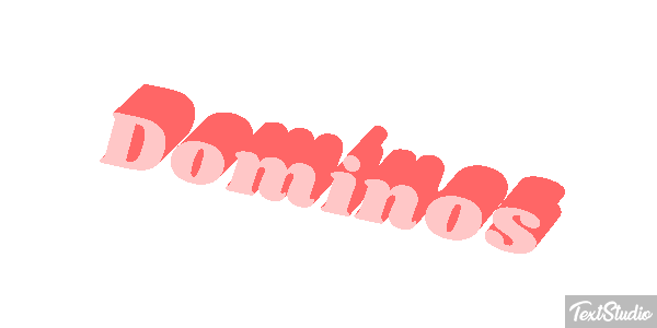 Dominos Efecto de texto