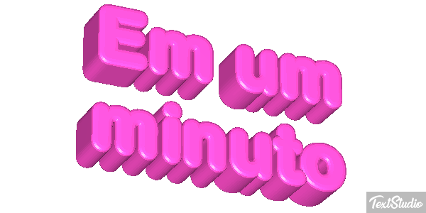 Em um minuto Efeito do texto