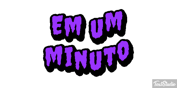 Em um minuto Efeito do texto
