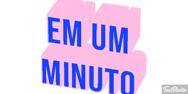 Em um minuto Efeito do texto