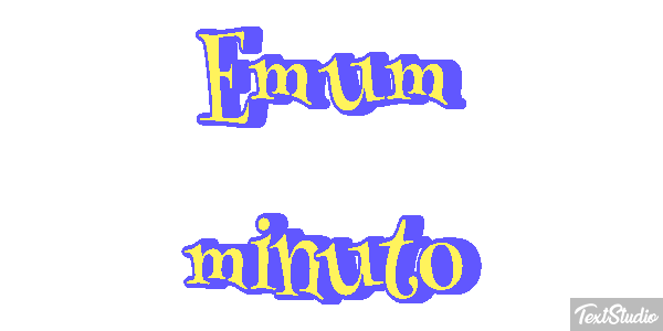 Em um minuto Efeito do texto