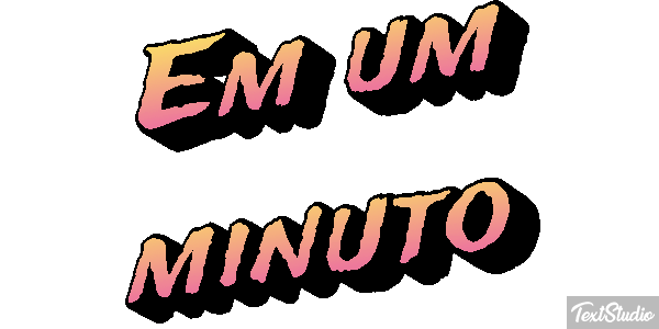 Em um minuto Efeito do texto